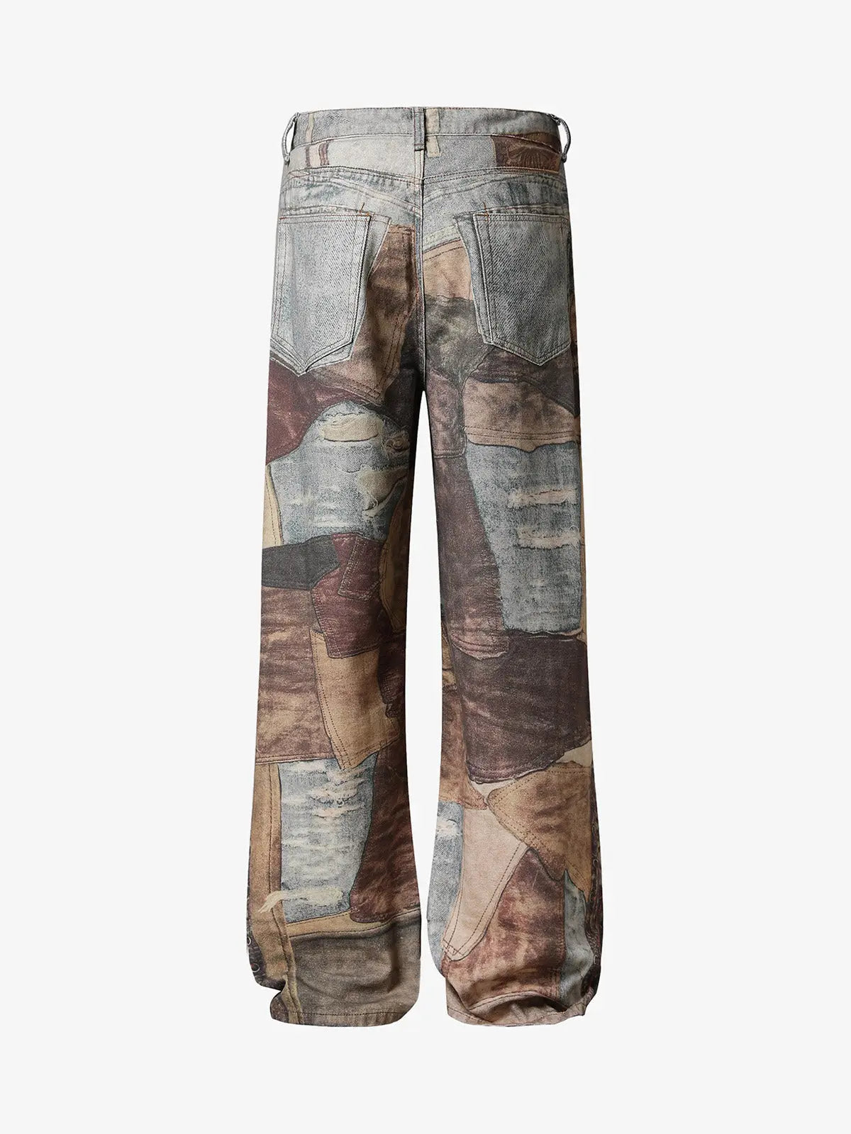 Jeans High Street Effetto Vissuto con Stampa Washed — Vista 11