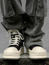 Sneakers Alte con Zip e Platform — Vista laterale