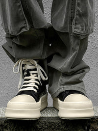 Sneakers Alte con Zip e Platform — Vista laterale