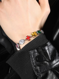 Collana con Croce e Zirconi 'Evil Eye' — Vista 4