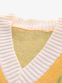Maglione Asimmetrico Graffiti con Scollo a V 'Love' — Vista 10