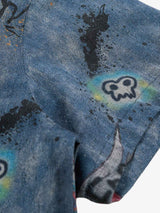 T-Shirt Graffiti Tie-Dye in Denim — Vista 8