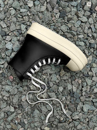 Sneakers Alte con Zip e Platform — Vista laterale