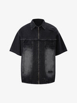 Completo in Denim Effetto Vissuto con Strappi — Vista 14