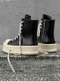 Sneakers Alte con Zip e Platform — Vista laterale