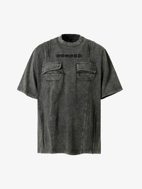 T-Shirt Washed Vintage Multitasche 'Pocket' — Vista 2