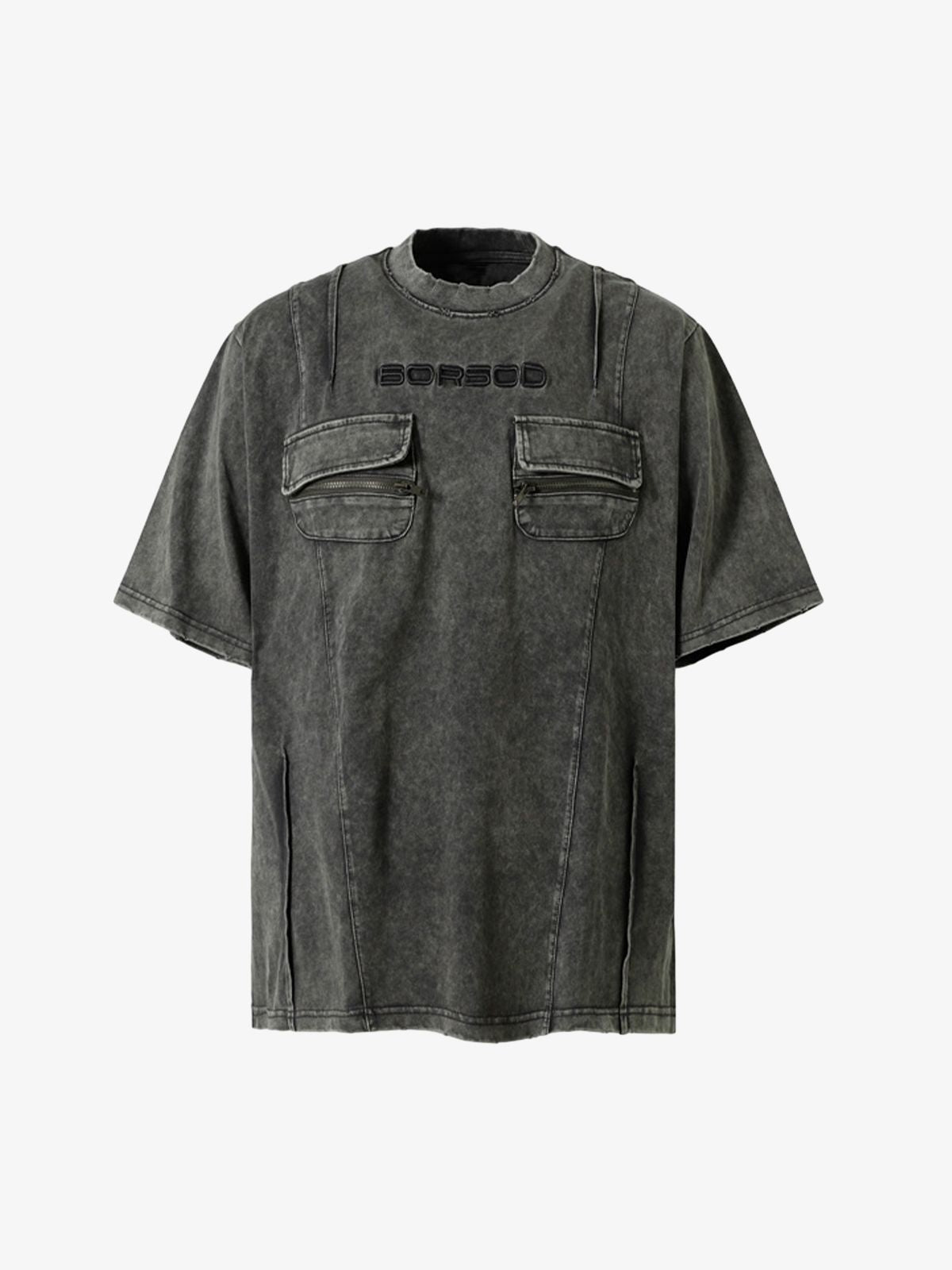 T-Shirt Washed Vintage Multitasche 'Pocket' — Vista 2