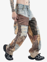 Jeans High Street Effetto Vissuto con Stampa Washed — Vista 7