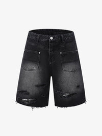 Completo in Denim Effetto Vissuto con Strappi — Vista 15