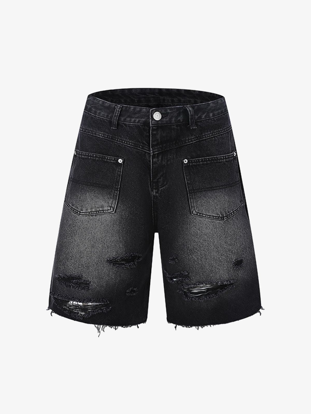 Completo in Denim Effetto Vissuto con Strappi — Vista 15