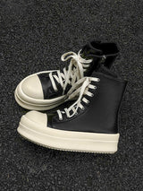 Sneakers Alte con Zip e Platform — Vista laterale
