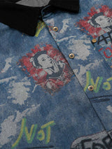 T-Shirt Graffiti Tie-Dye in Denim — Vista 7