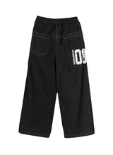 Jeans Baggy con Grafica sul Retro