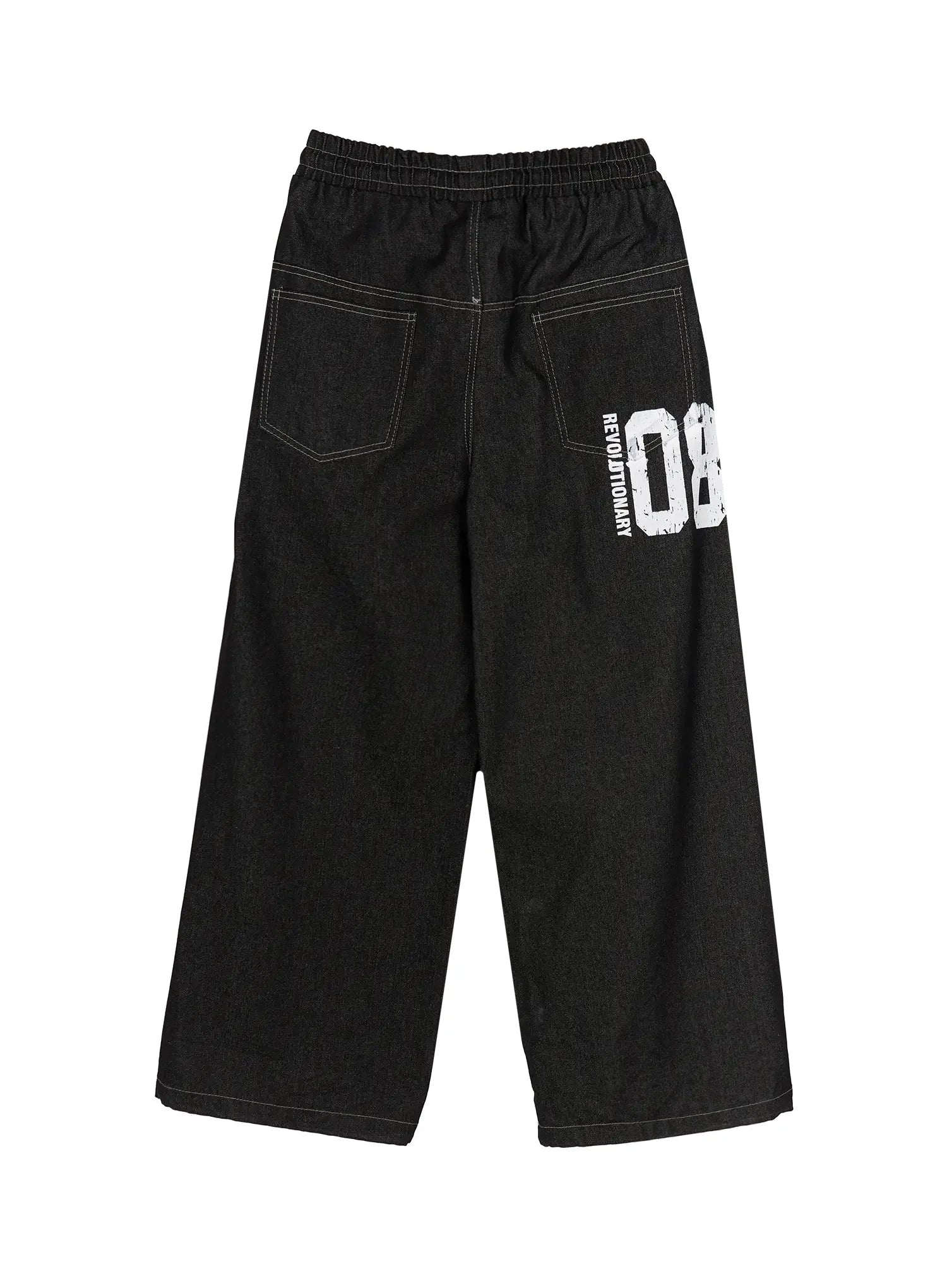 Jeans Baggy con Grafica sul Retro