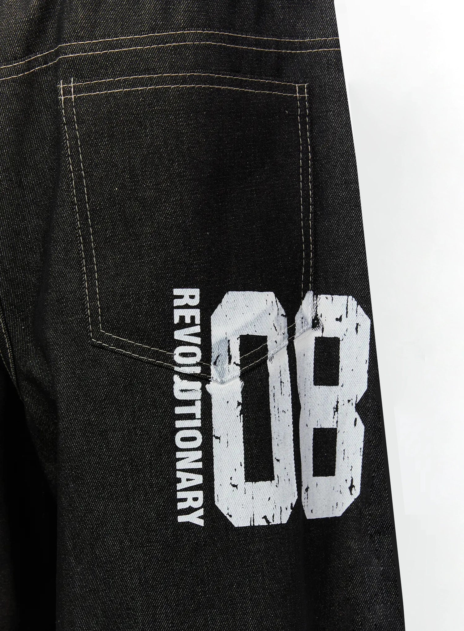 Jeans Baggy con Grafica sul Retro