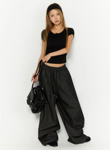 Jeans Baggy con Grafica sul Retro
