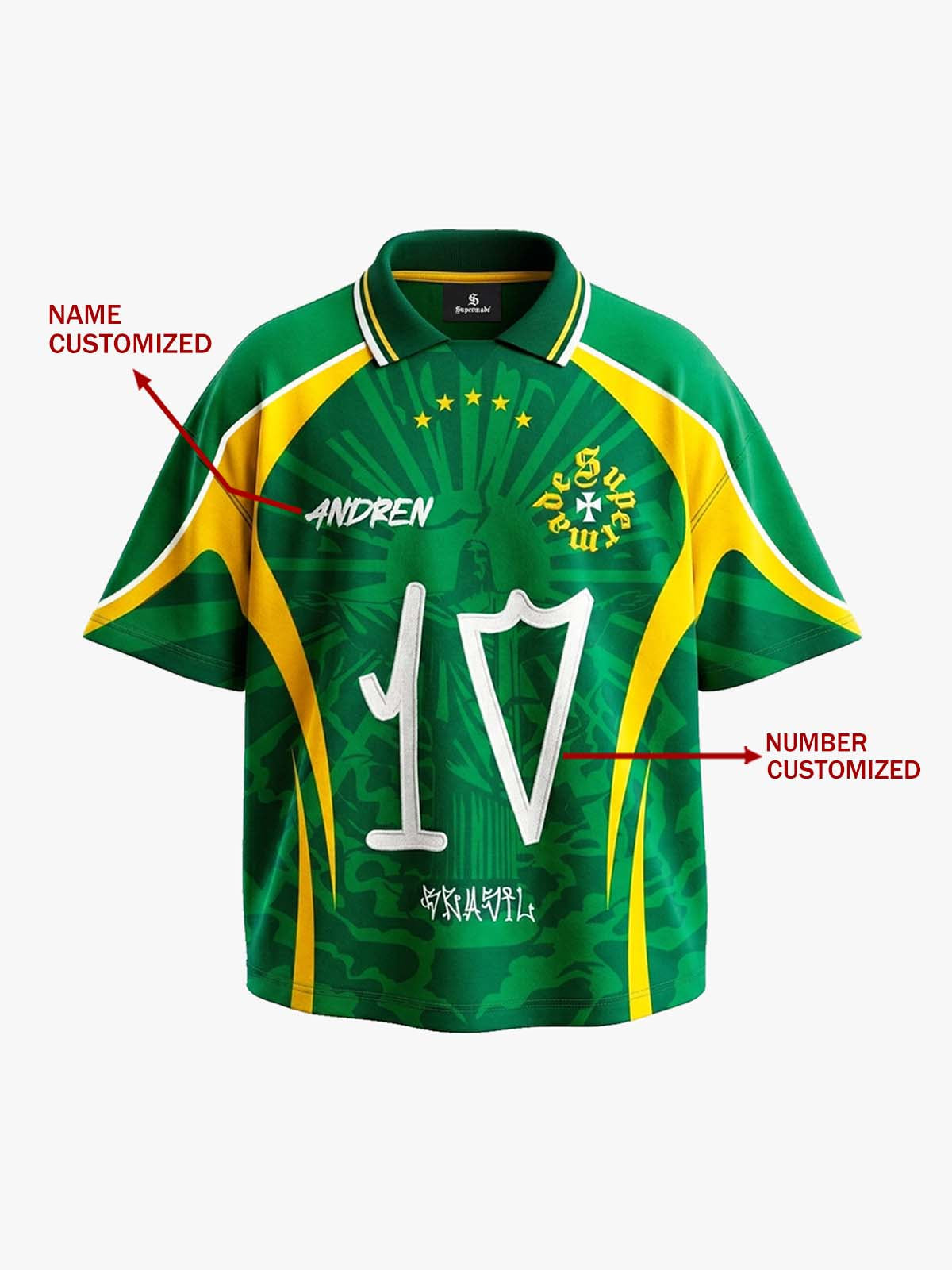 Completo Jersey Color Block Brasile — Vista 8