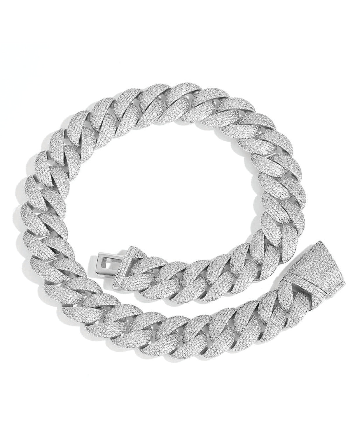 Collana a Catena Cubana Pavé