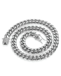 Collana a Catena Cubana Diamantata