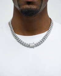 Collana a Catena Cubana Diamantata