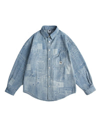 Camicia di Jeans Stampata