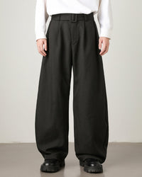 Pantaloni a gamba larga in misto lana