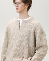 Maglione Knit con Scollo a Spacco