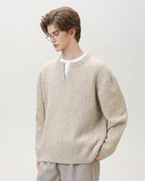 Maglione Knit con Scollo a Spacco