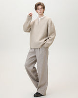 Maglione Knit con Scollo a Spacco