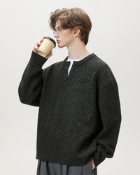 Maglione Knit con Scollo a Spacco