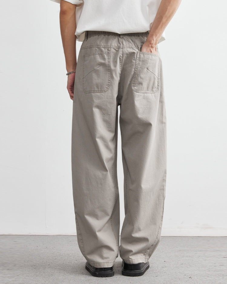Pantaloni Effetto Jeans con Elastico in Vita