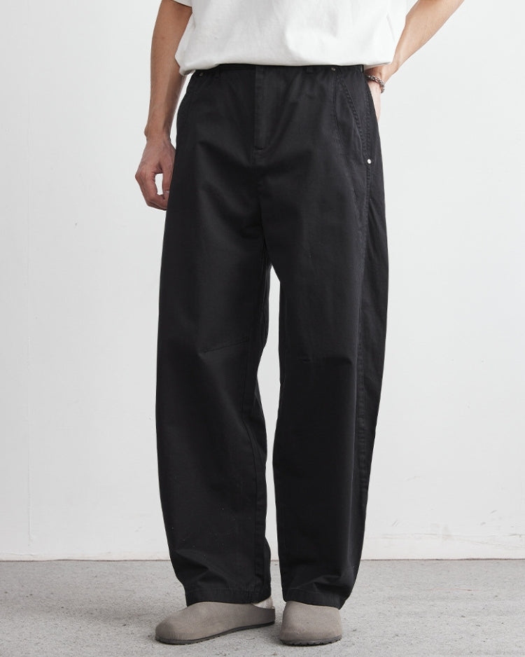 Pantaloni Effetto Jeans con Elastico in Vita