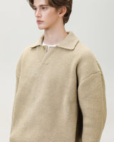 Maglione Henley Oversized Knit Misto Lana