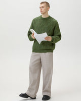 Maglione Oversized Cable-Knit Misto Lana Girocollo