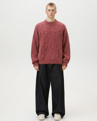 Maglione Oversized Cable-Knit Misto Lana Girocollo