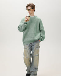 Maglione Girocollo Oversized Knit Rilassato