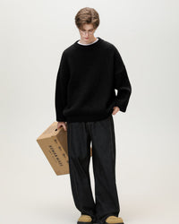 Maglione Girocollo Oversized Knit Rilassato