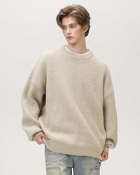 Maglione Girocollo Oversized Knit Rilassato