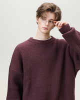 Maglione Girocollo Oversized Knit Rilassato
