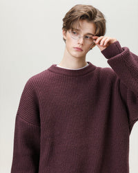 Maglione Girocollo Oversized Knit Rilassato