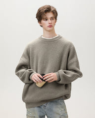 Maglione Girocollo Oversized Knit Rilassato