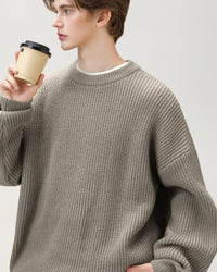 Maglione Girocollo Oversized Knit Rilassato