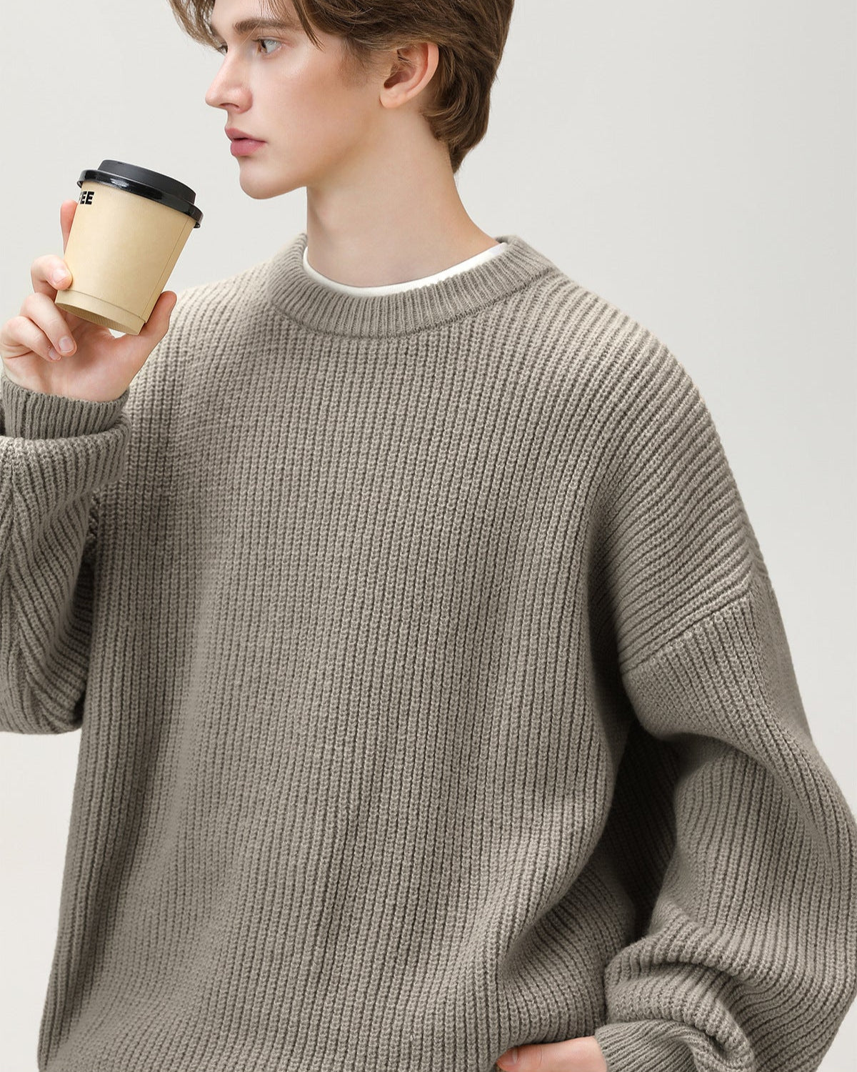 Maglione Girocollo Oversized Knit Rilassato