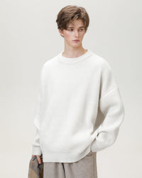 Maglione Girocollo Oversized Knit Rilassato