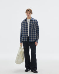 Overshirt a Quadri in Cotone
