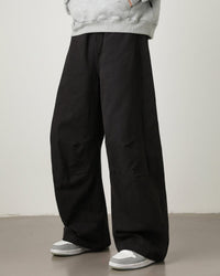 Pantaloni utility a gamba larga