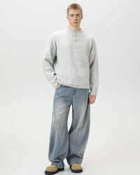 Maglione Polo Oversized Heritage Misto Lana