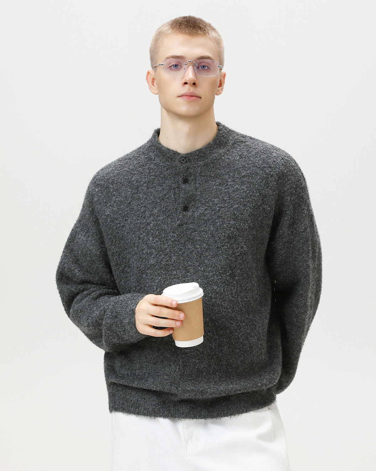 Maglione Polo Oversized Heritage Misto Lana