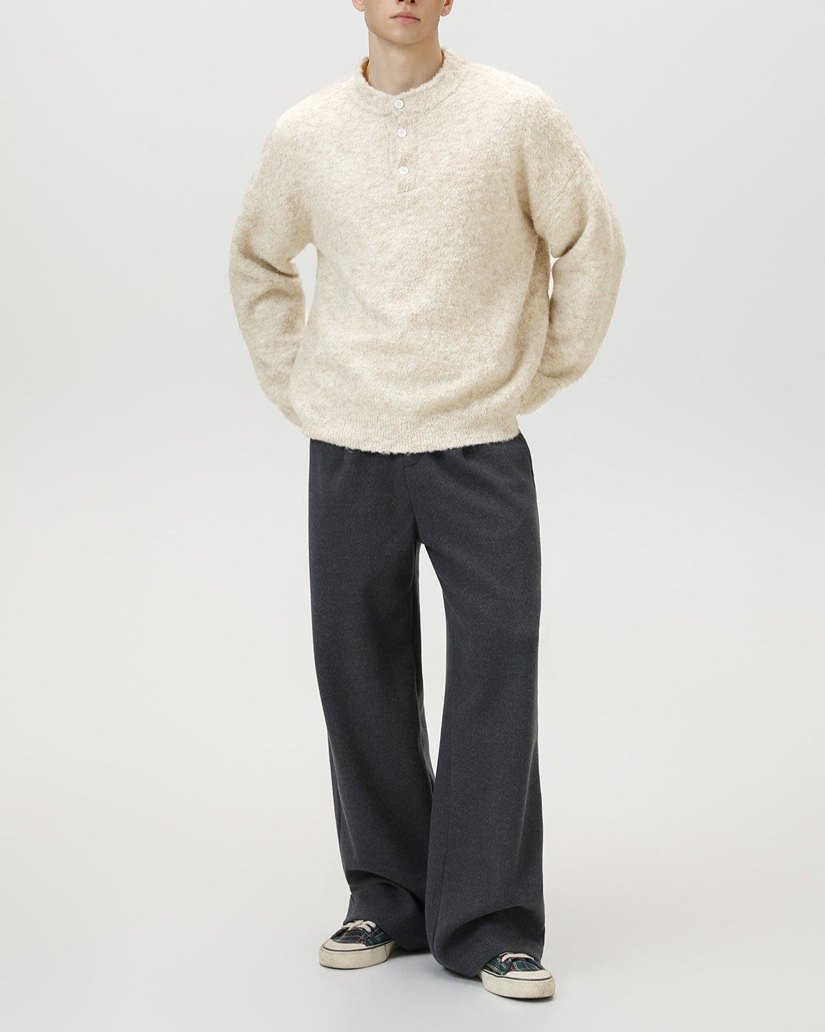Maglione Polo Oversized Heritage Misto Lana