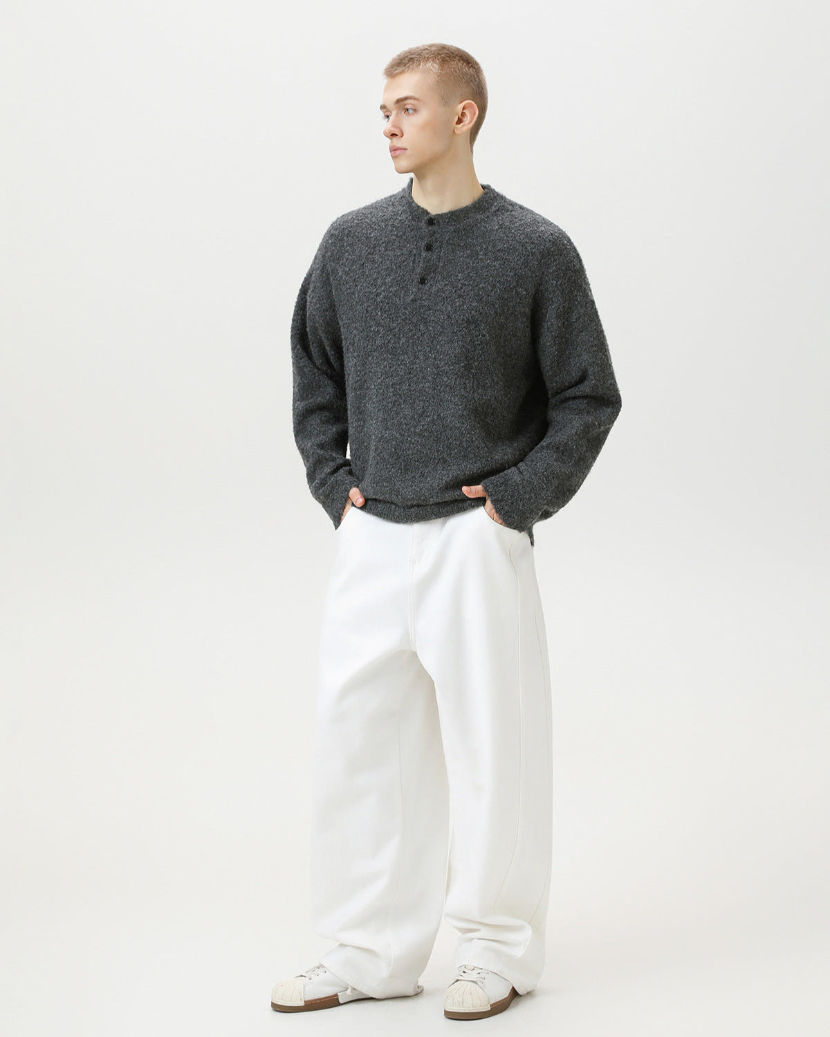 Maglione Polo Oversized Heritage Misto Lana